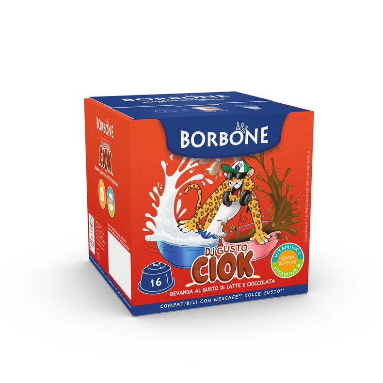 16 Capsule Borbone “DJ GUSTO CIOCK” - Latte e Cioccolato Nescafè®* Dolce Gusto®*