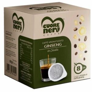 Caffè al GINSENG Cuore nero Box da 8 Cialde