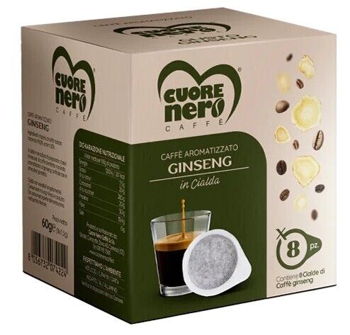 Caffè al GINSENG Cuore nero Box da 8 Cialde