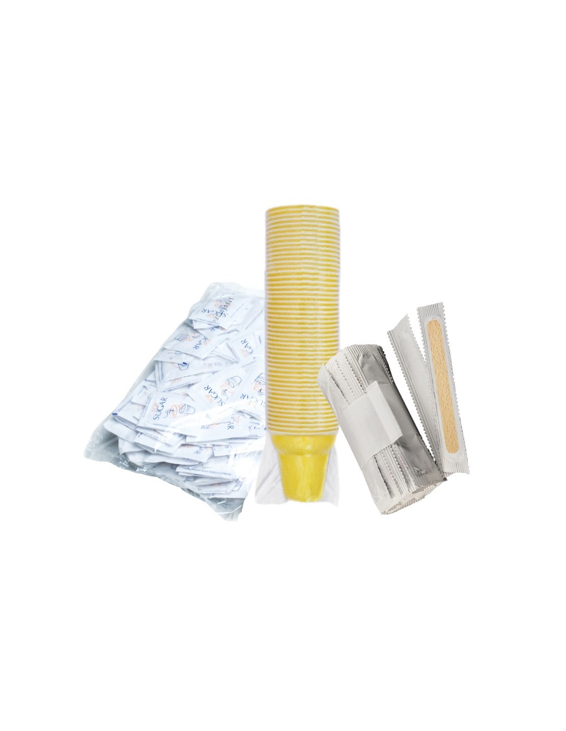 Kit 50 Bicchieri Palette e Zucchero Neutri