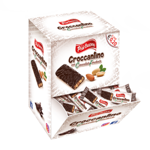 Espositore da 1000 gr PIU BUONO CROCCANTINI di CIOCCOLATO al LATTE
