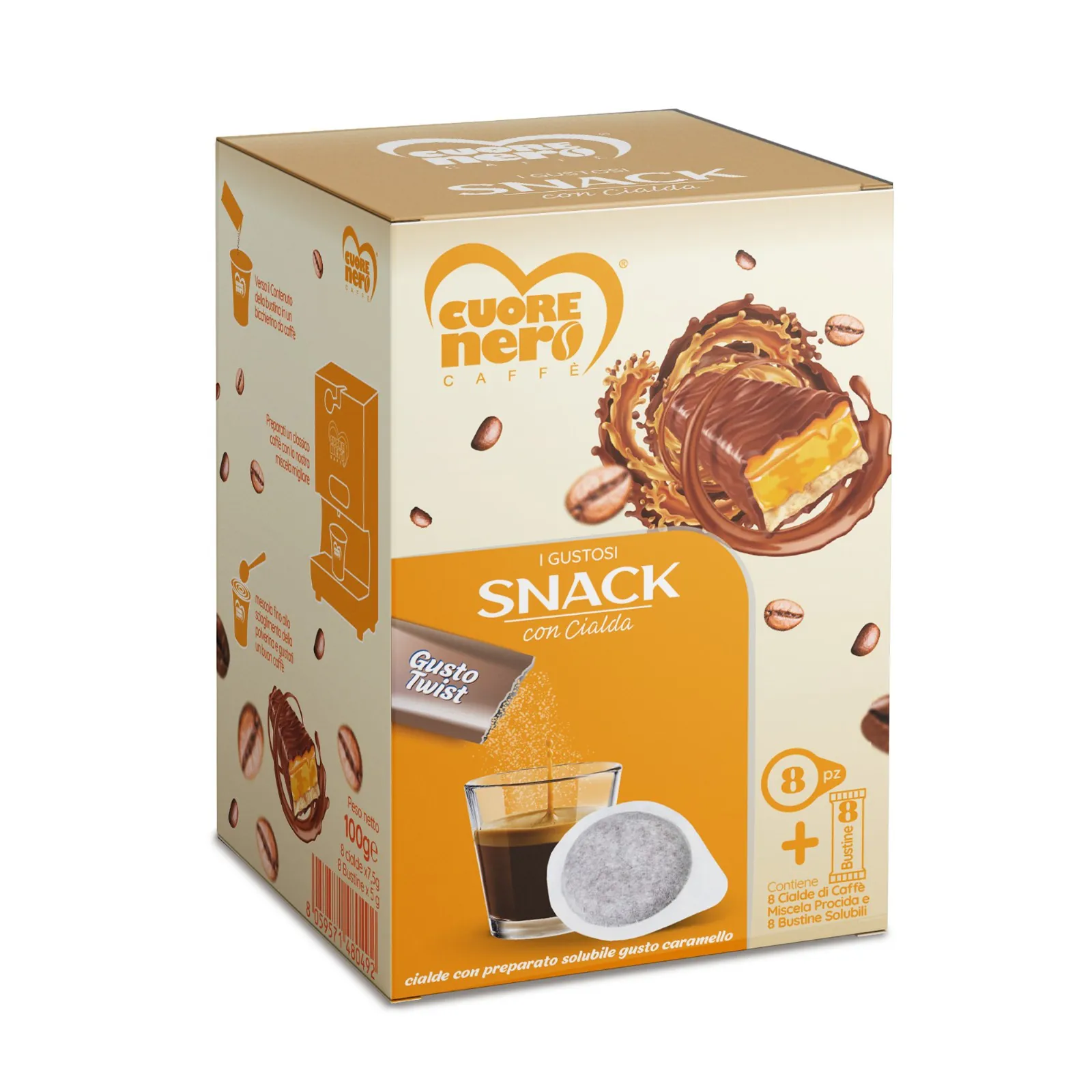 Cialde Procida con preparato solubile Snack da 8pz