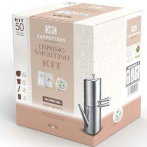 Caffè Kaffettera Miscela MORBIDO Box da 50 + kit
