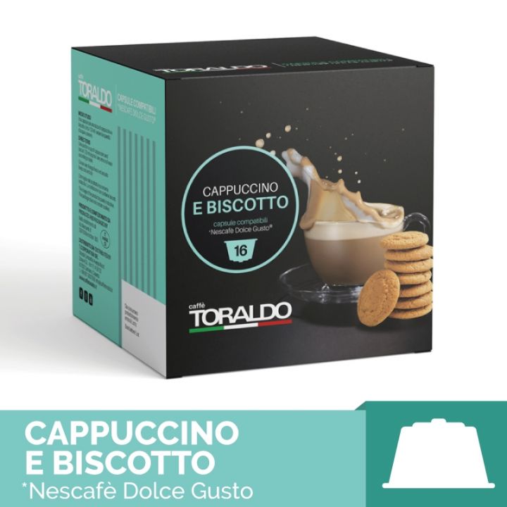 16 Capsule Toraldo CAPPUCCINO e BISCOTTO Nescafè®* Dolce Gusto®*
