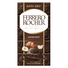 FERRERO ROCHER Tavoletta di cioccolato fondente 55% con nocciole