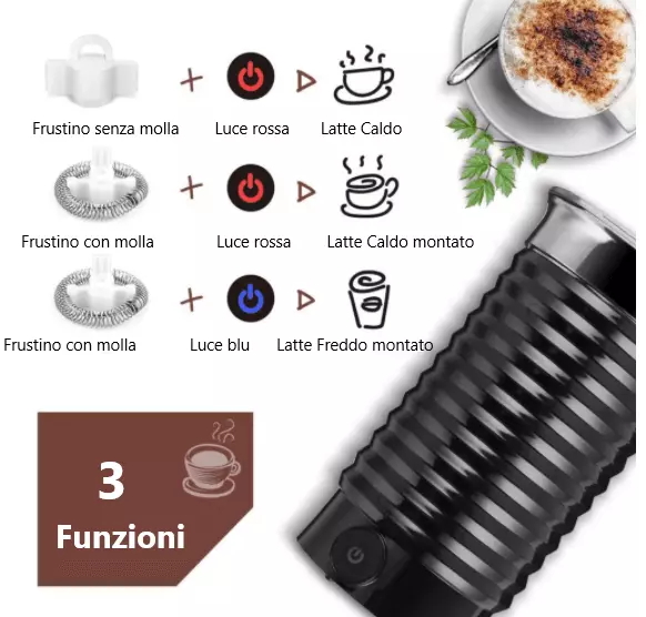 Montalatte Cappuccinatore CALDO E FREDDO come al BAR - immagine 2