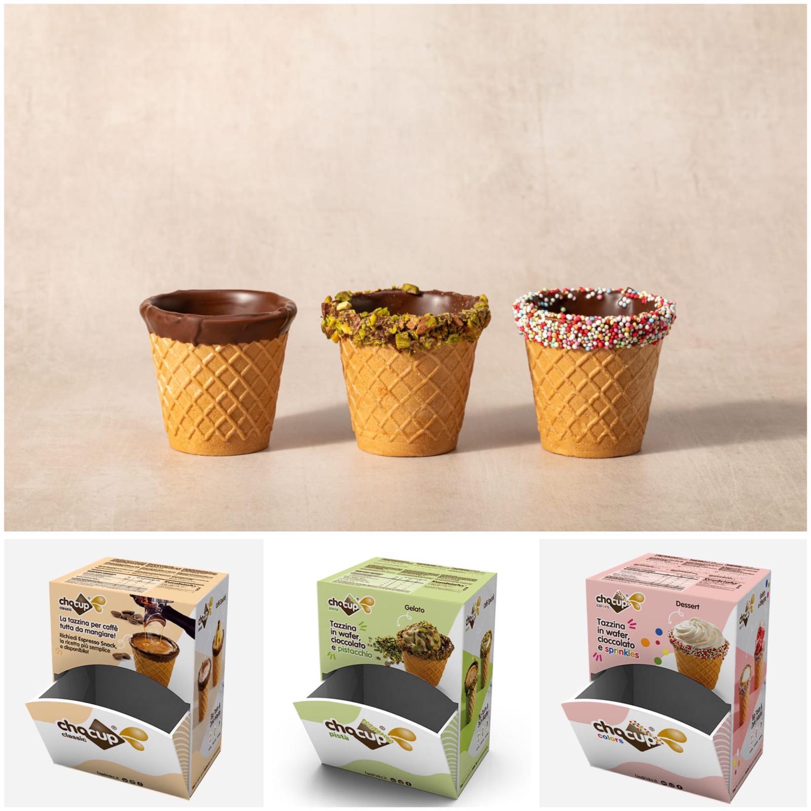 Bicchieri in Wafer CHOCUP Gusto Sprinkles Box da 40 Snack - immagine 3