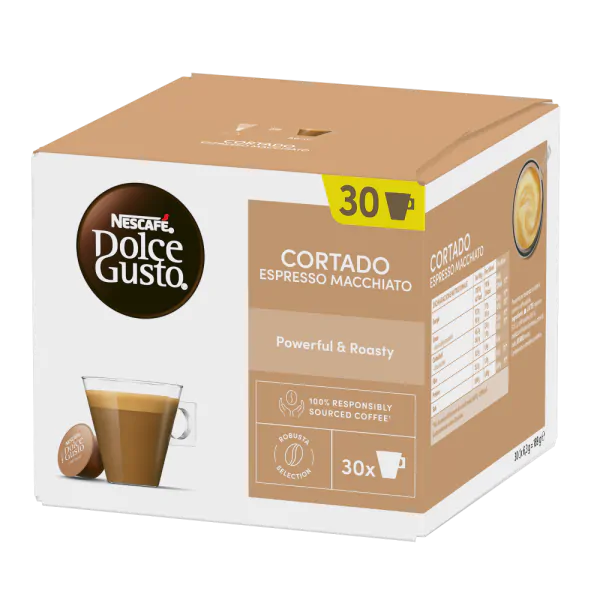 30 Capsule ORIGINALI CORTADO ESPRESSO MACCHIATO Nescafè®* Dolce Gusto®* - immagine 2