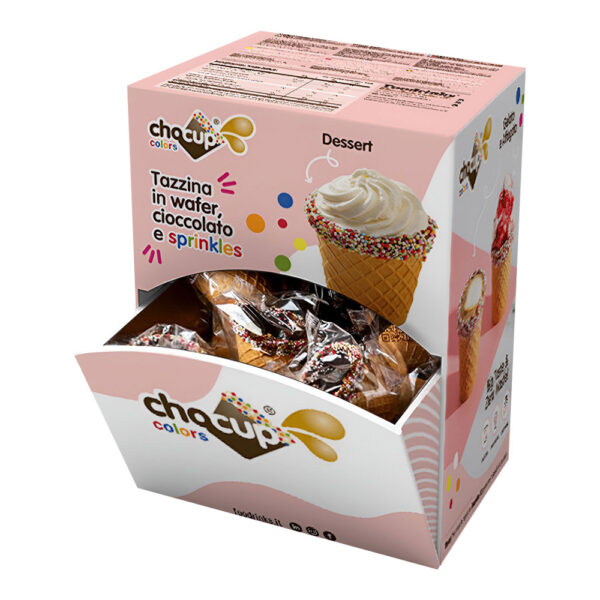 Bicchieri in Wafer CHOCUP Gusto Sprinkles Box da 40 Snack