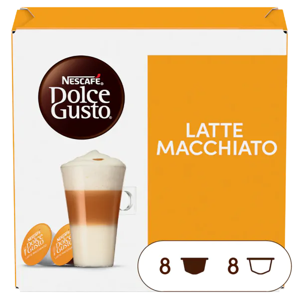 16 Capsule ORIGINALI LATTE MACCHIATO Nescafè®* Dolce Gusto®*