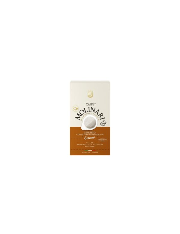18 Cialde Molinari Aromatizzato Caffè con Estratto Naturale Cacao