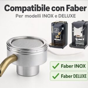 Portacialda in alluminio completo compatibile con macchine da caffè Faber Inox e Deluxe