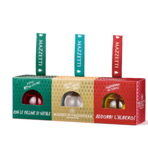 Confezione 3 Palline Da 10Cl Di Natale Assortite Mazzetti D'Altavilla